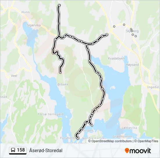 158 Bus Line Map