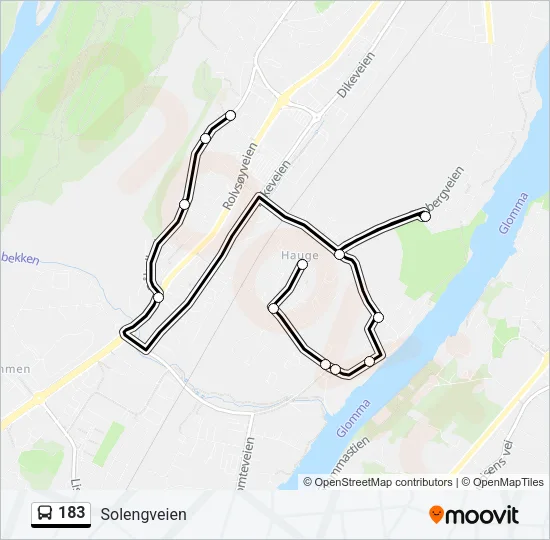 183 Bus Line Map