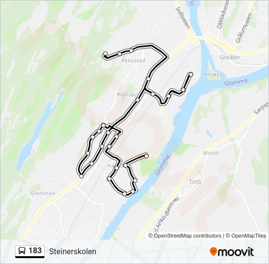 183 Bus Line Map