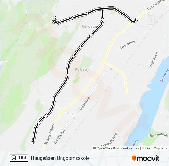 183 Bus Line Map