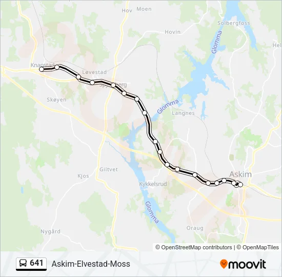 641 Bus Line Map