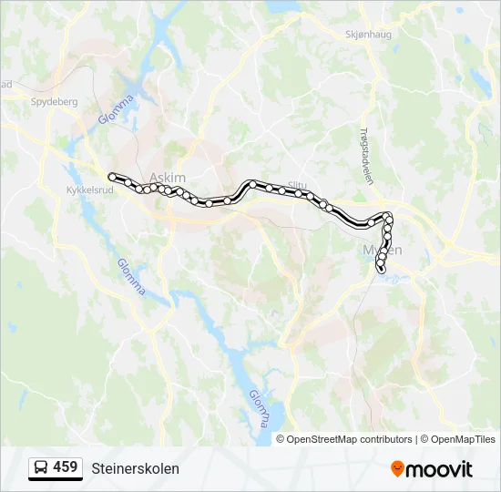 459 Bus Line Map