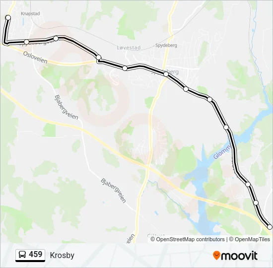 459 Bus Line Map