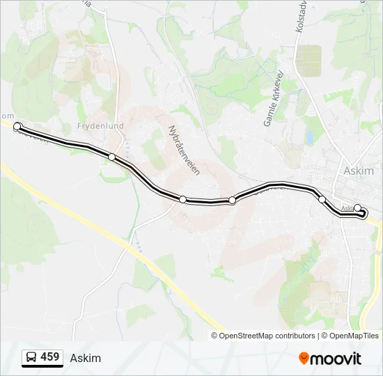 459 Bus Line Map