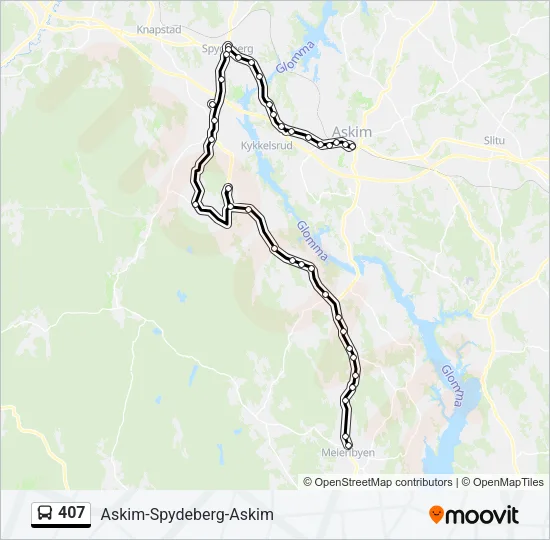 407 Bus Line Map