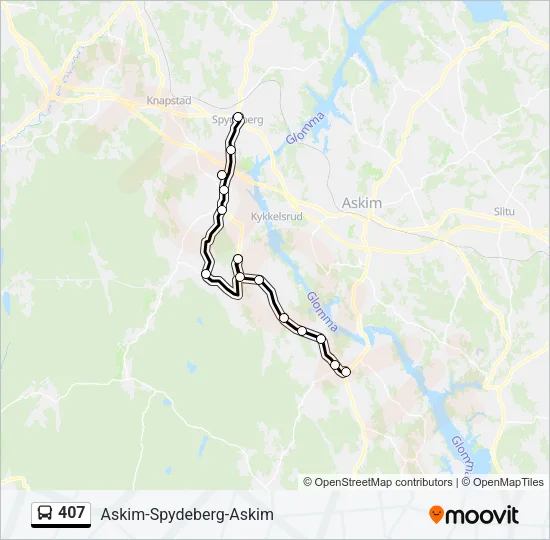 407 Bus Line Map
