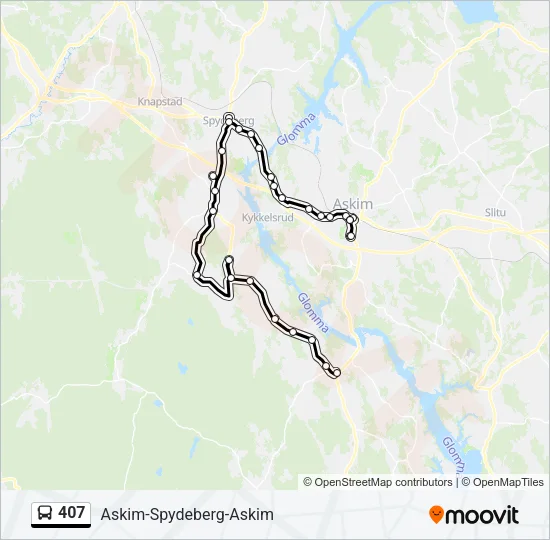 407 Bus Line Map