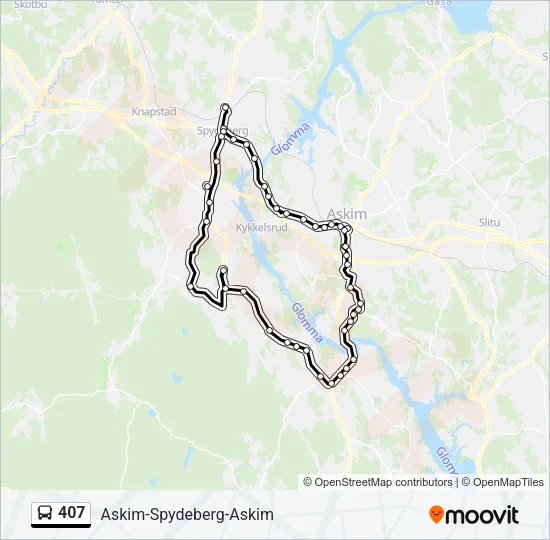 407 Bus Line Map