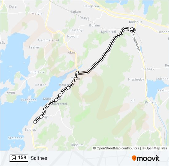 159 Bus Line Map