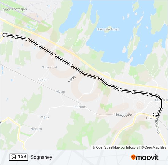 159 Bus Line Map