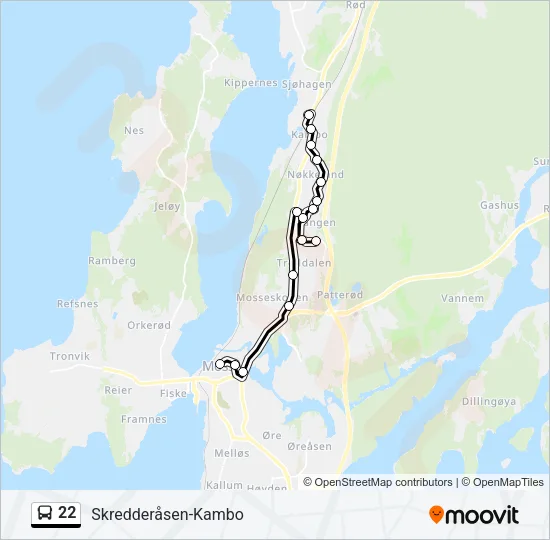 22 Bus Line Map