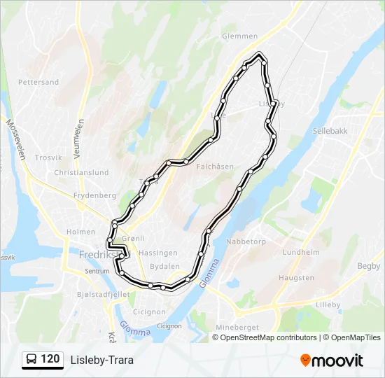 120 Bus Line Map