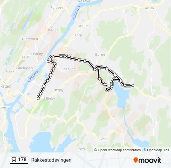 178 Bus Line Map