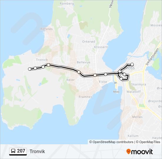 207 Bus Line Map