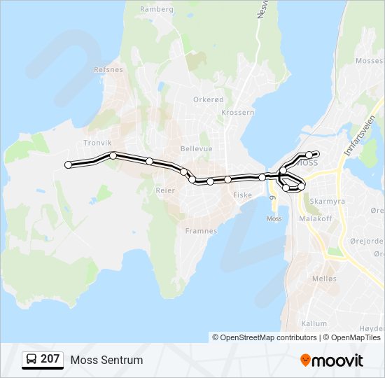 207 Bus Line Map