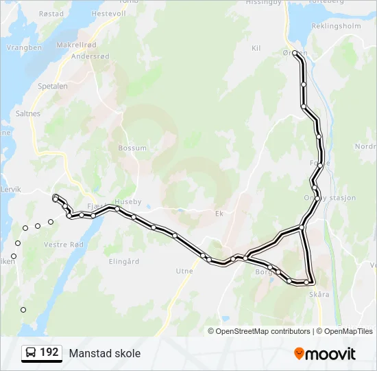 192 Bus Line Map