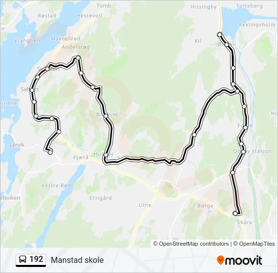192 Bus Line Map