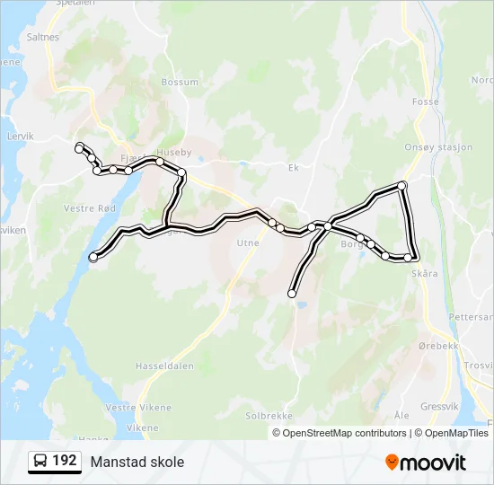 192 Bus Line Map