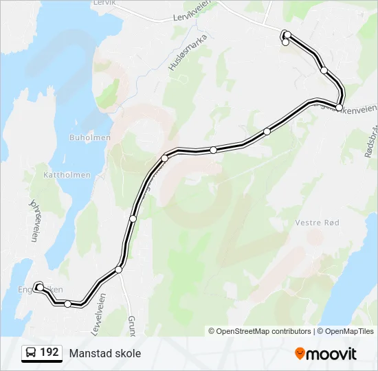 192 Bus Line Map
