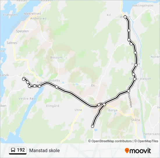 192 Bus Line Map