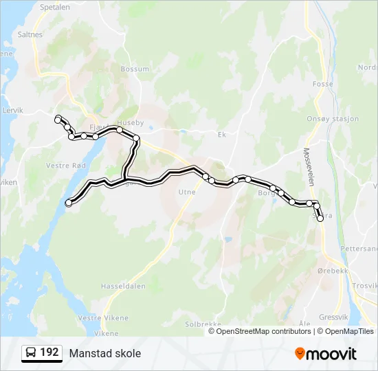 192 Bus Line Map