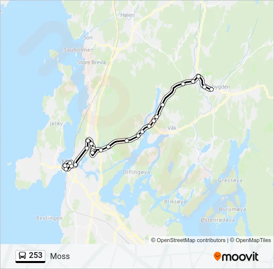 253 Bus Line Map