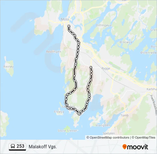253 Bus Line Map