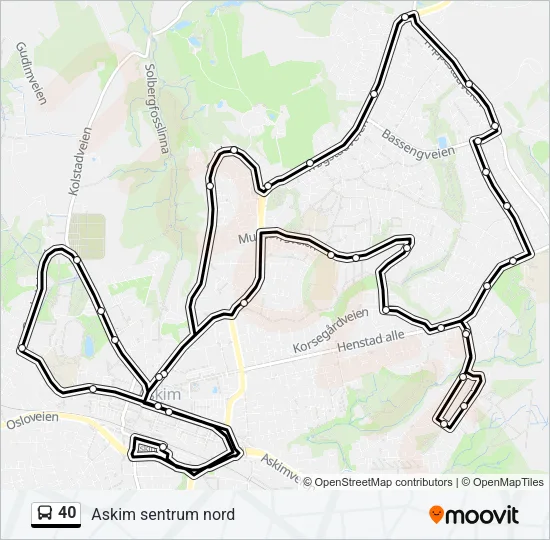 40 Bus Line Map