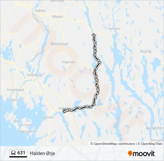 631 Bus Line Map