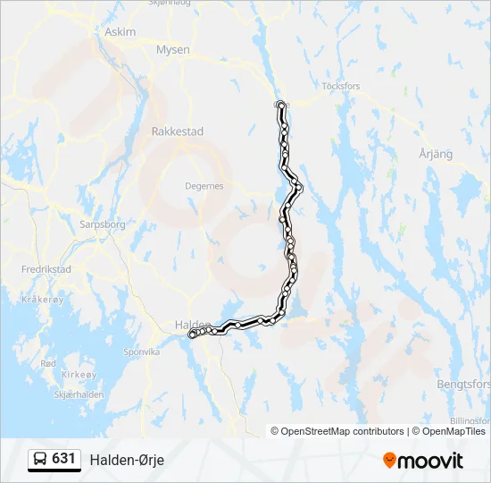 631 Bus Line Map