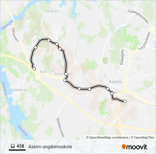 458 Bus Line Map
