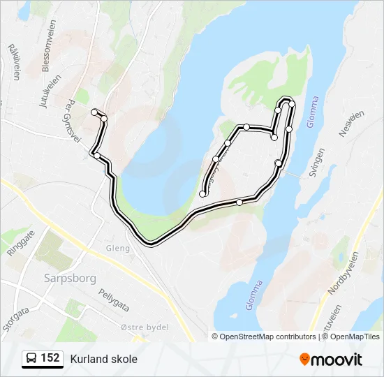 152 Bus Line Map