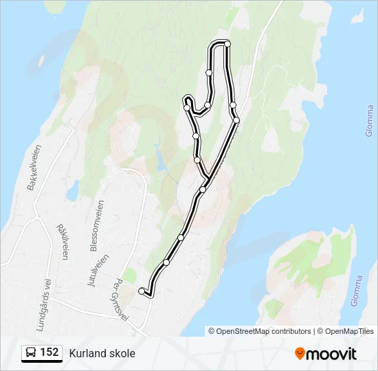 152 Bus Line Map