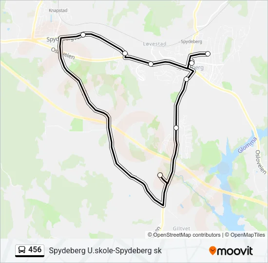 456 Bus Line Map