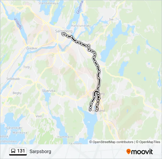 131 Bus Line Map