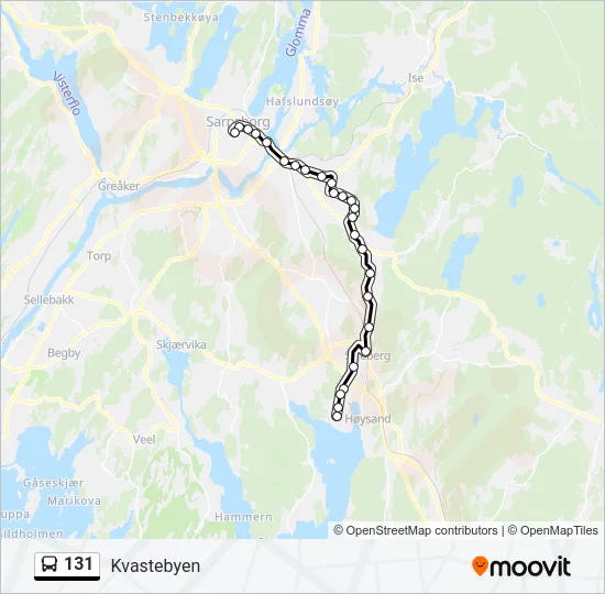 131 Bus Line Map