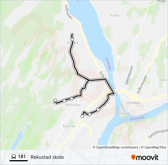 181 Bus Line Map