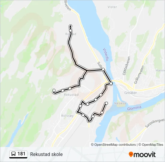 181 Bus Line Map