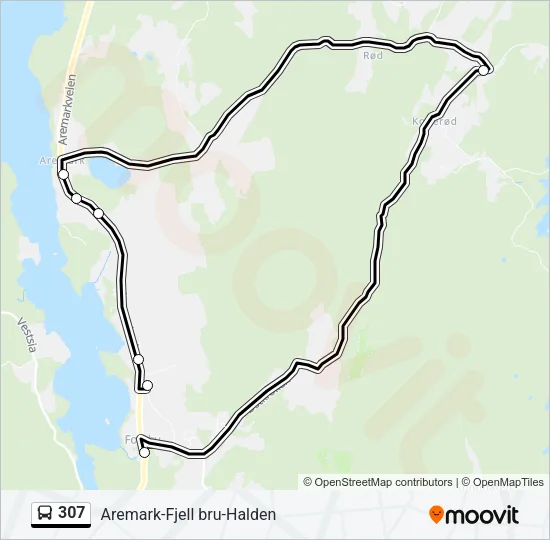 307 Bus Line Map