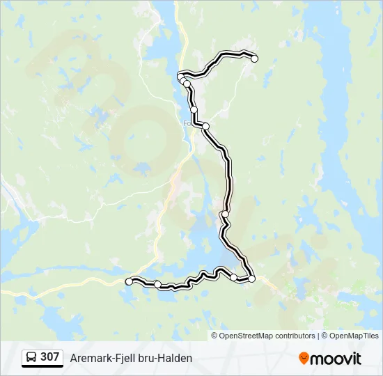 307 Bus Line Map