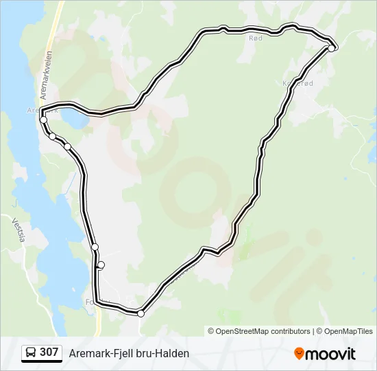 307 Bus Line Map