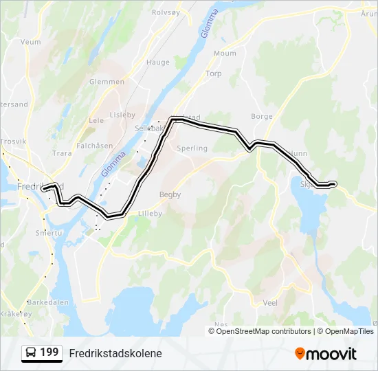 199 Bus Line Map
