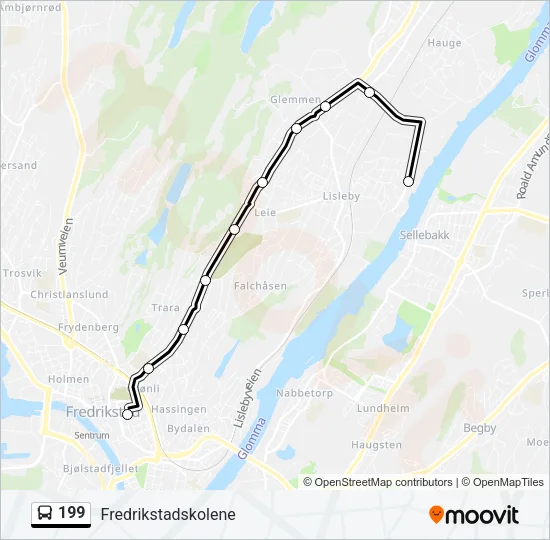 199 Bus Line Map