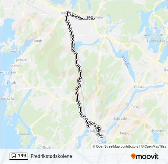 199 Bus Line Map
