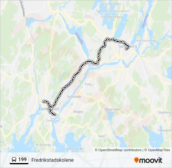 199 Bus Line Map