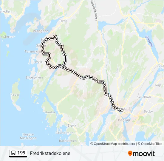 199 Bus Line Map