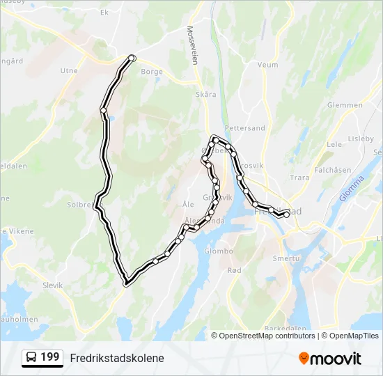 199 Bus Line Map
