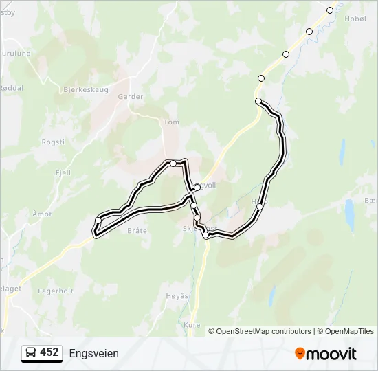 452 Bus Line Map