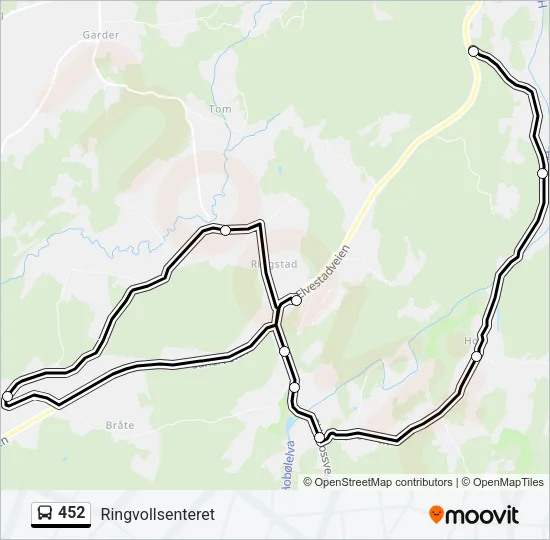 452 Bus Line Map