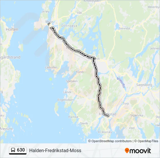 630 Bus Line Map